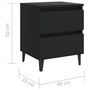 Voir la diapositive 6 : VIDAXL Table de chevet noir 40x35x50 cm bois d'ingenierie