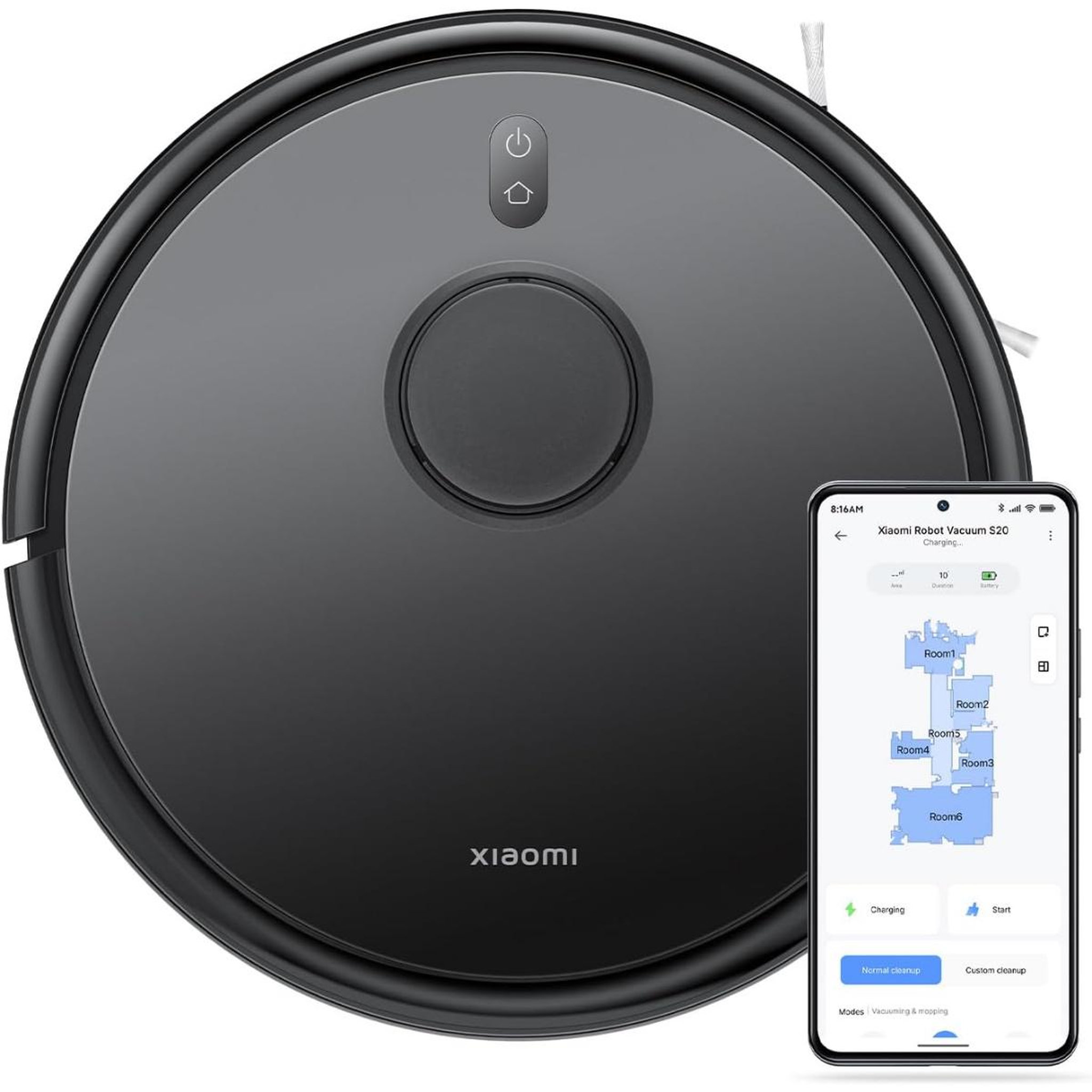 XIAOMI Aspirateur/laveur robot connecté - S20 BLACK