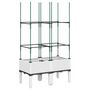 Voir la diapositive 2 : VIDAXL Jardiniere avec treillis blanc 80x40x142,5 cm PP