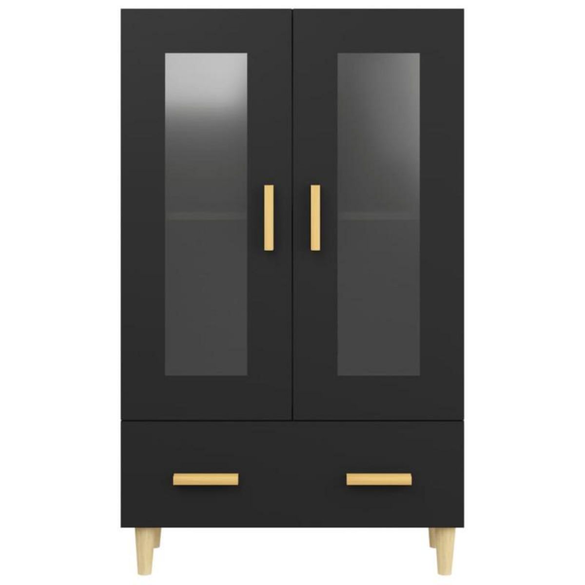 VIDAXL Buffet haut noir 70x31x115 cm bois d ingénierie