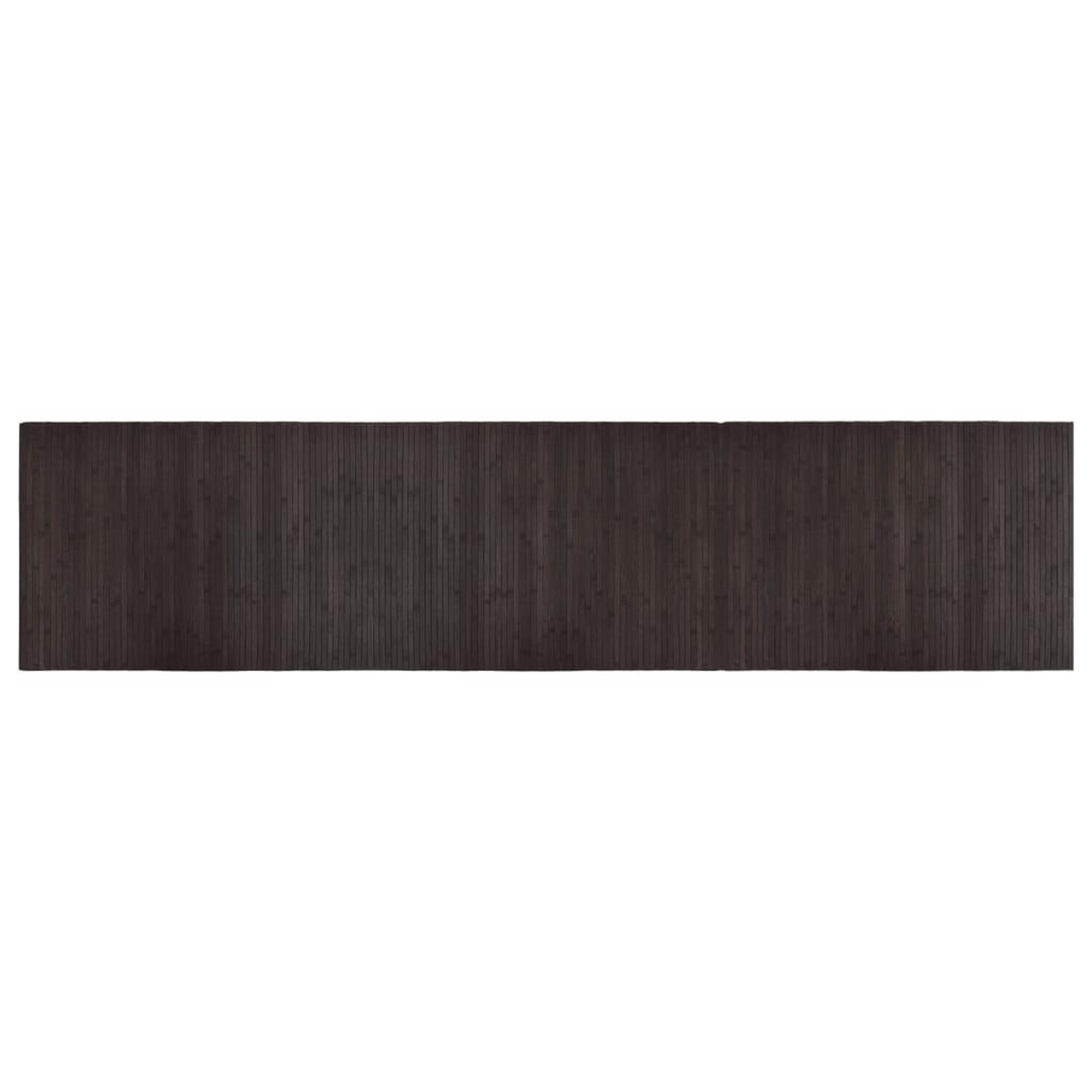 Voir la diapositive 2 : VIDAXL Tapis rectangulaire marron fonce 70x300 cm bambou