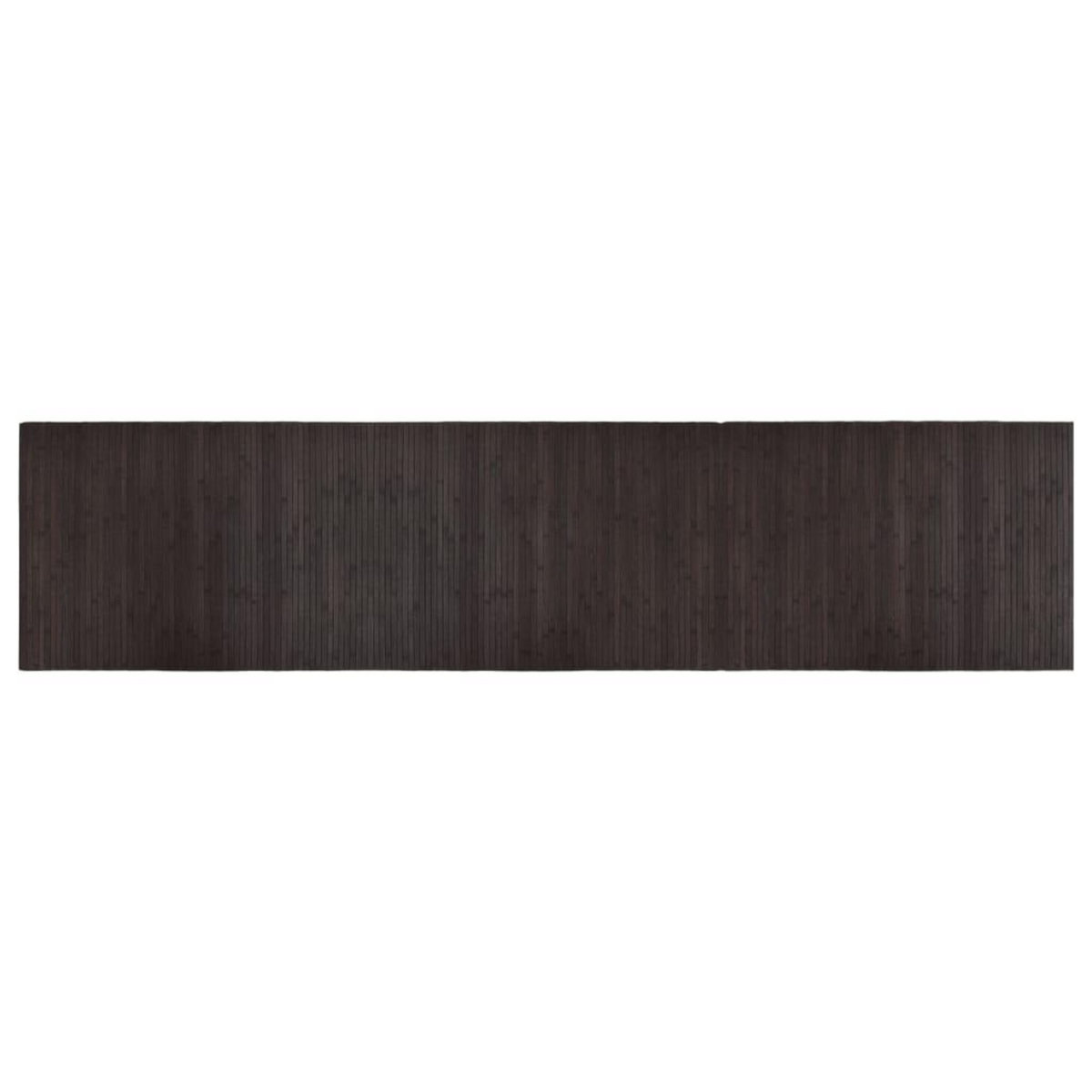 VIDAXL Tapis rectangulaire marron fonce 70x300 cm bambou
