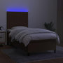 Voir la diapositive 4 : VIDAXL Sommier a lattes de lit et matelas et LED Marron fonce 80x200cm