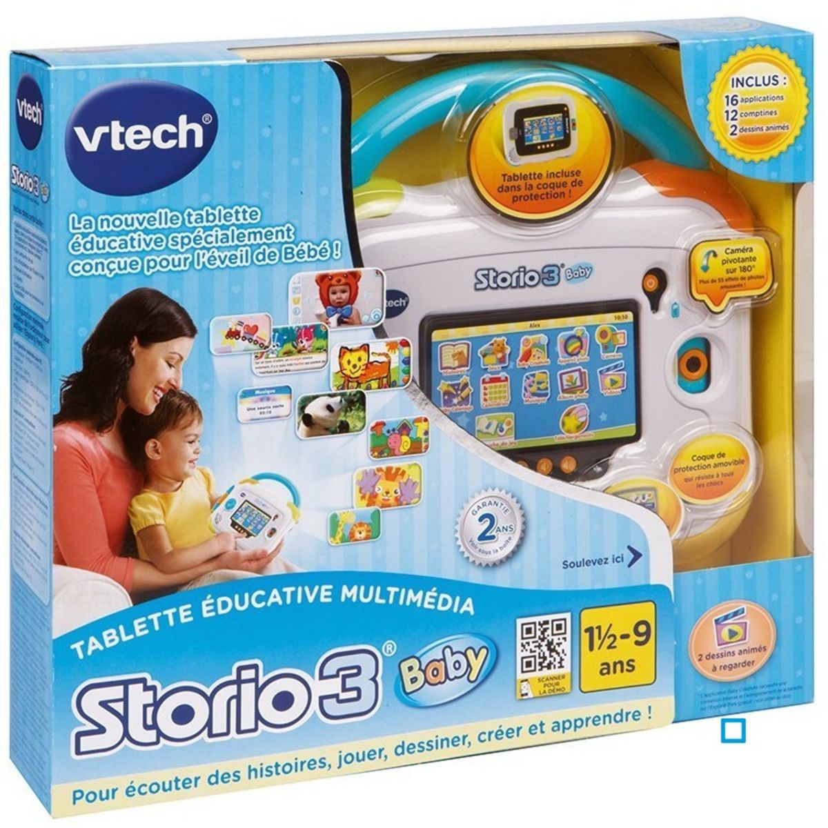 VTECH Tablette Storio 3 Baby + Coque