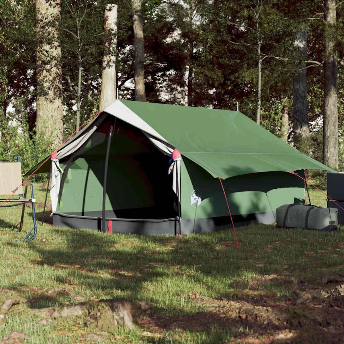 VIDAXL Tente de camping 2 personnes vert impermeable