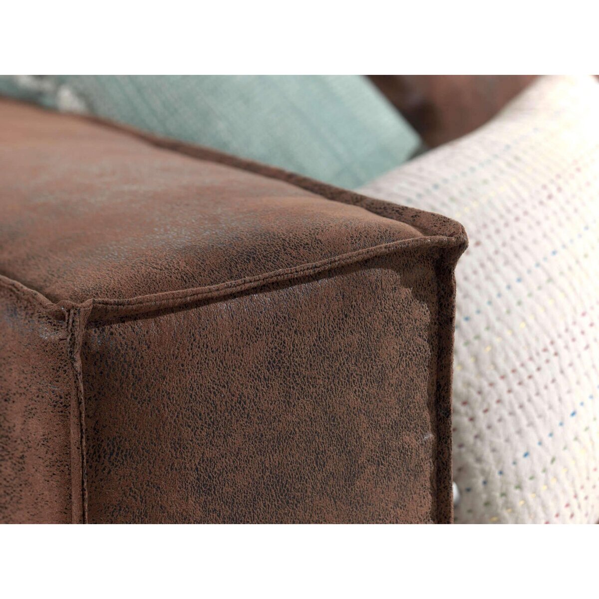 LISA DESIGN Stella - canapé d'angle - 4 places - style industriel - droit