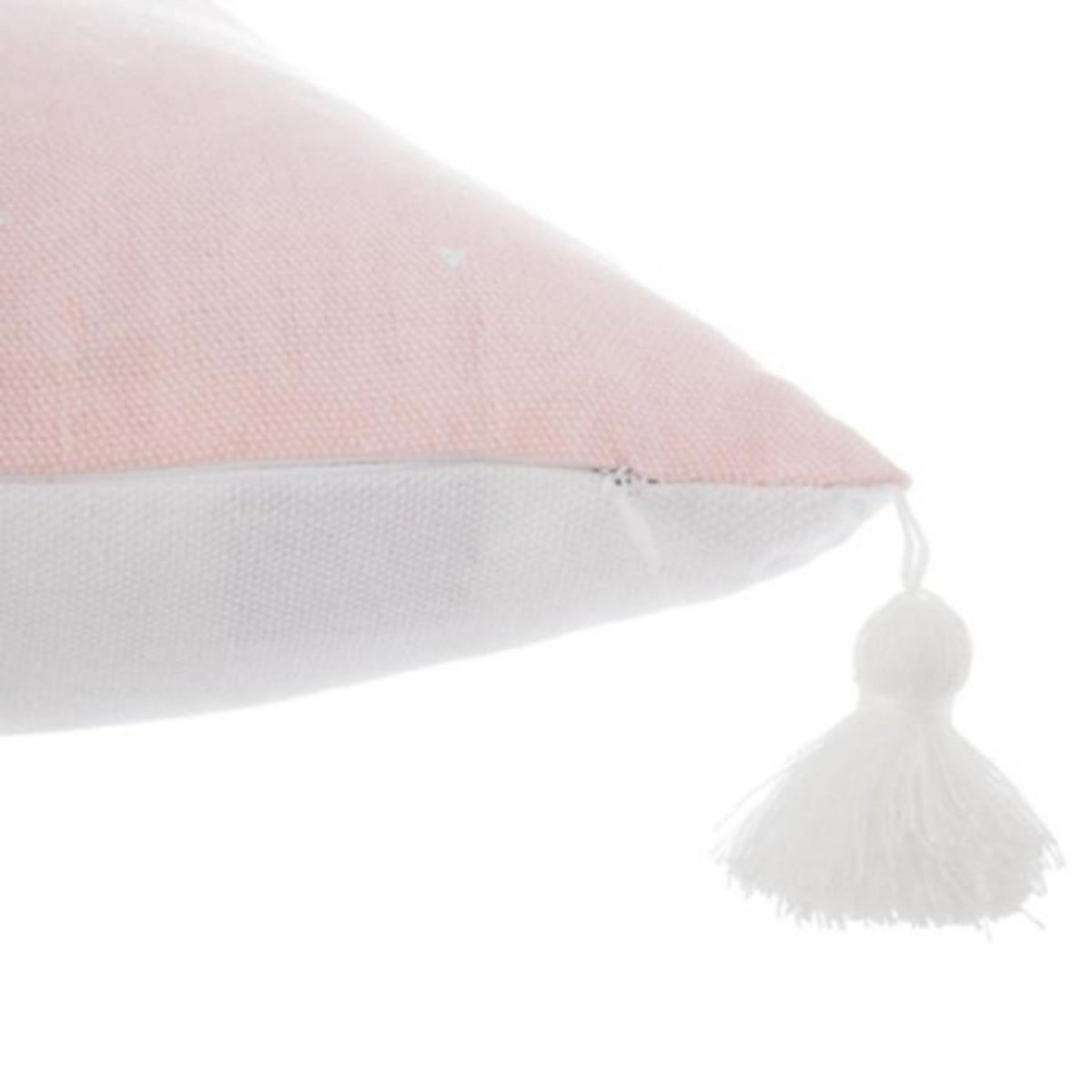 ATMOSPHERA Coussin Déco  4 Pompons  40x40cm Rose