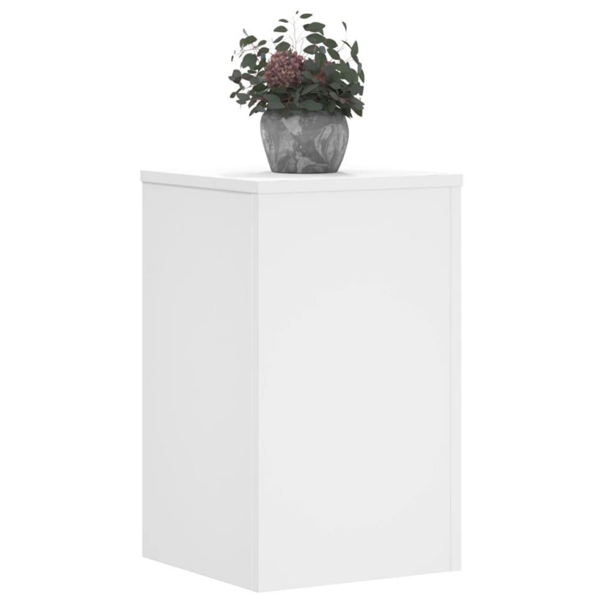 VIDAXL Supports pour plantes 2 pcs blanc 30x30x50 cm bois d'ingenierie