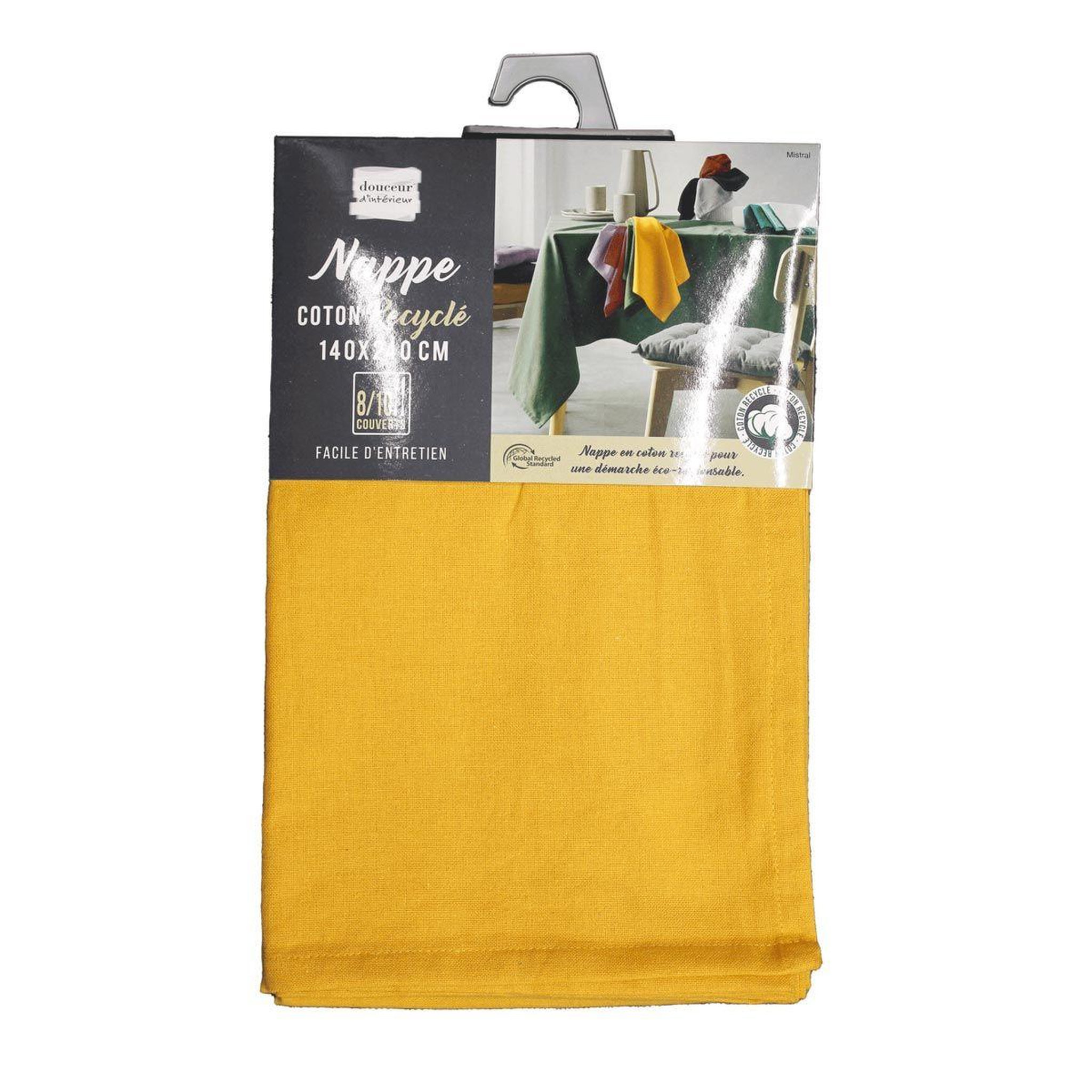Voir la diapositive 3 : Douceur d'Intérieur Nappe rectangulaire  mistral  140x240cm moutarde