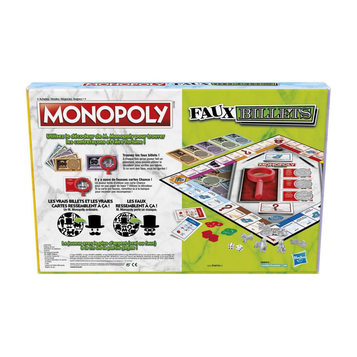 HASBRO Jeu Monopoly faux billets