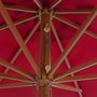 Voir la diapositive 3 : VIDAXL Parasol d'exterieur avec mat en bois 350 cm Bordeaux