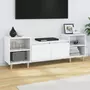 VIDAXL Meuble TV Blanc brillant 160x35x55 cm Bois d'ingenierie