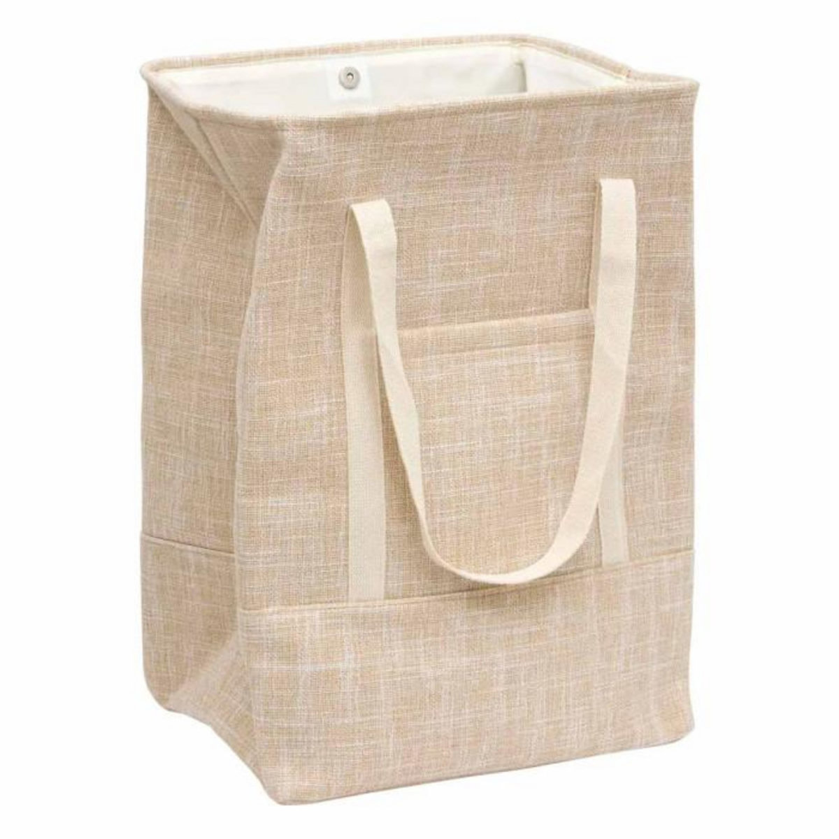FIVE Panier à Linge en Tissu  Bouton Aimanté  70L Beige