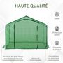 Voir la diapositive 4 : OUTSUNNY Serre de jardin balcon terrasse serre pour tomates 1,8L x 1l x 1,68H m acier PE imperméable transparent vert
