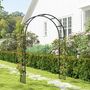 Voir la diapositive 5 : OUTSUNNY Arche de jardin arche à rosiers style fer forgé dim. 150L x 40l x 223H cm métal époxy noir