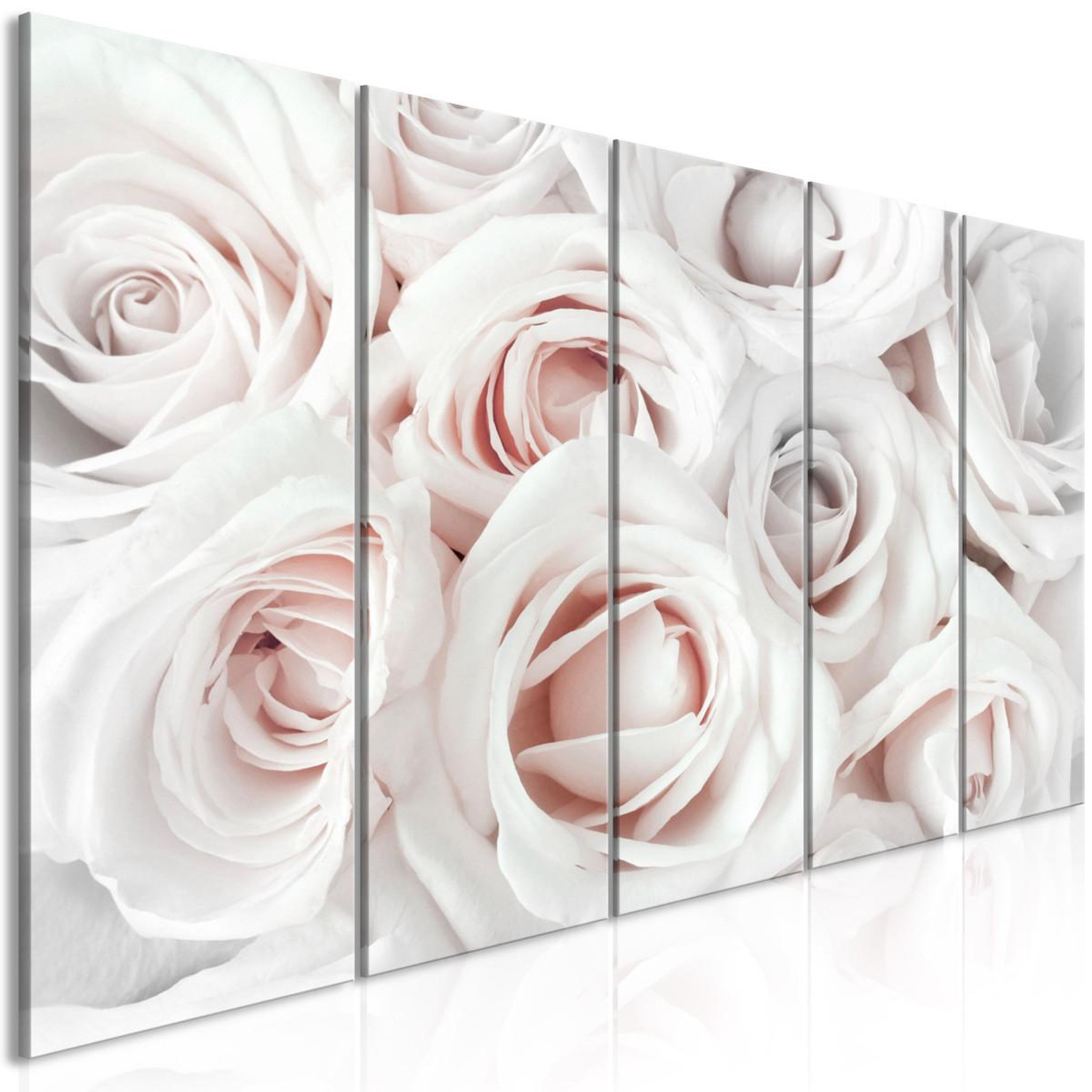 Paris Prix Tableau imprimé 5 panneaux  satin rose narrow pink. Coloris disponibles : Multicolore