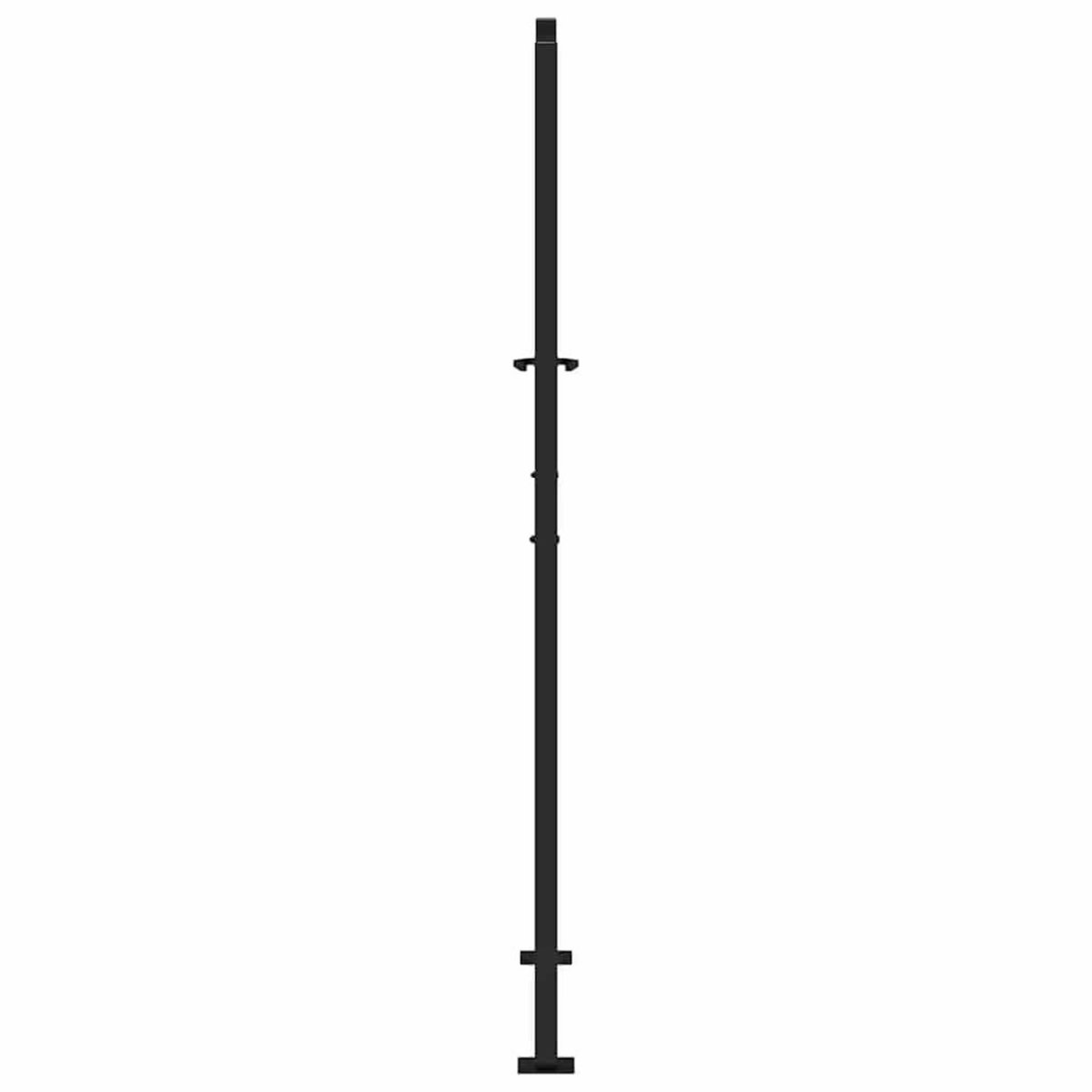 VIDAXL Portail de jardin noir 105x180 cm acier conception de vagues