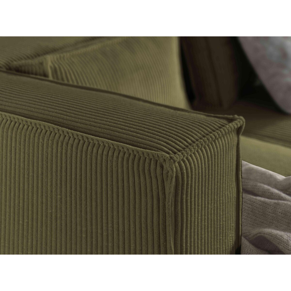 LISA DESIGN Stella - canapé panoramique en u - 7 places - en velours côtelé