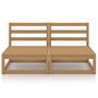 Voir la diapositive 3 : VIDAXL Canape a 2 places de jardin Marron miel Bois de pin solide