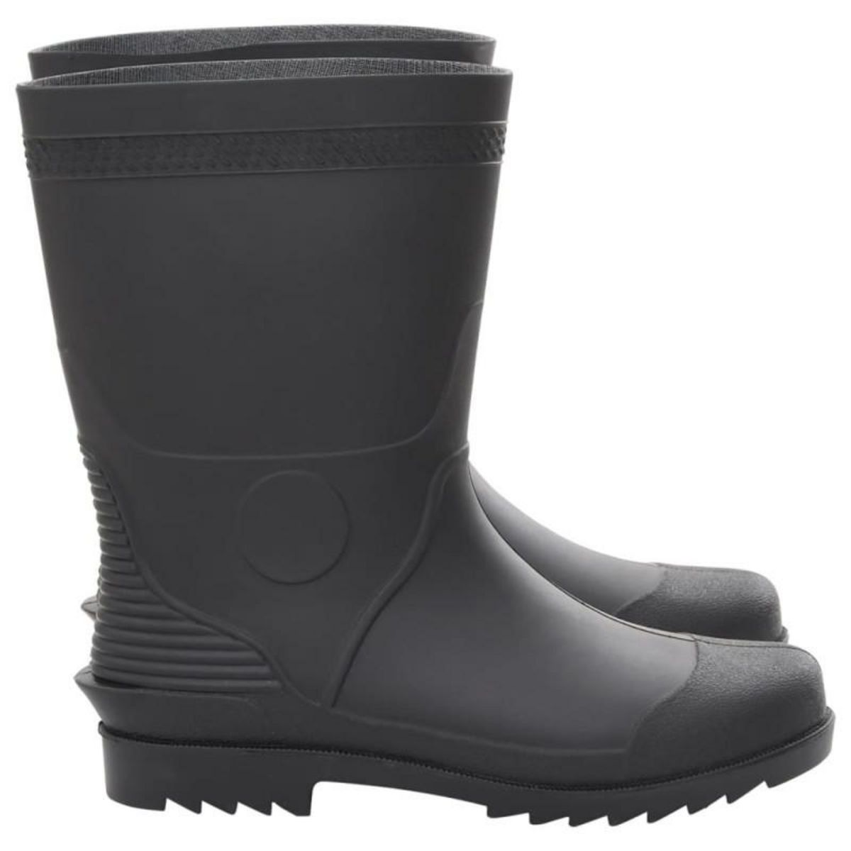 VIDAXL Bottes de pluie noir taille 45 PVC