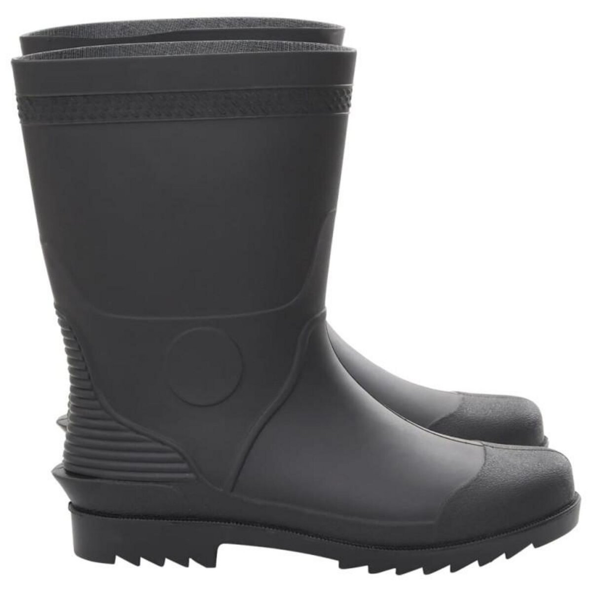VIDAXL Bottes de pluie noir taille 45 PVC
