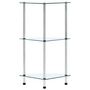 Voir la diapositive 3 : VIDAXL Etagere 3 niveaux Transparent 30x30x67 cm Verre trempe