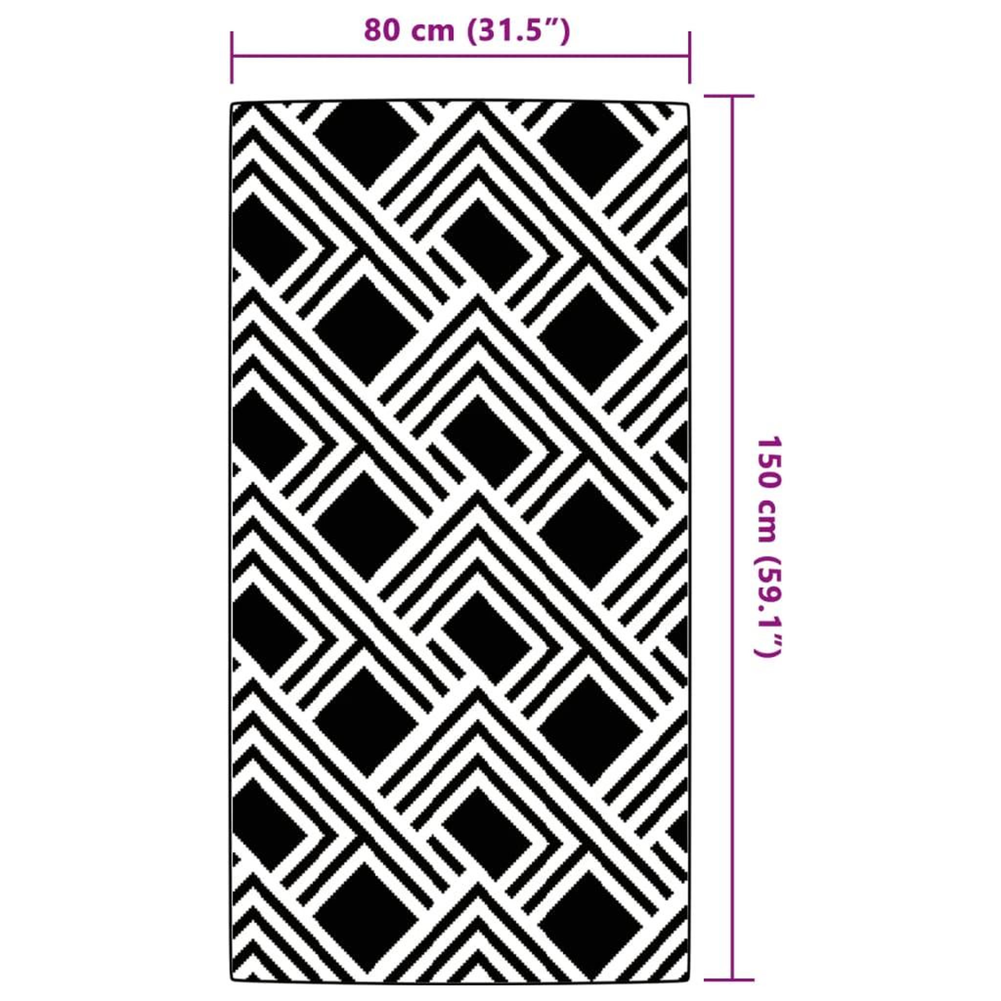 Voir la diapositive 6 : VIDAXL Tapis d'exterieur ARAKIL gris 80 x 150 cm PP
