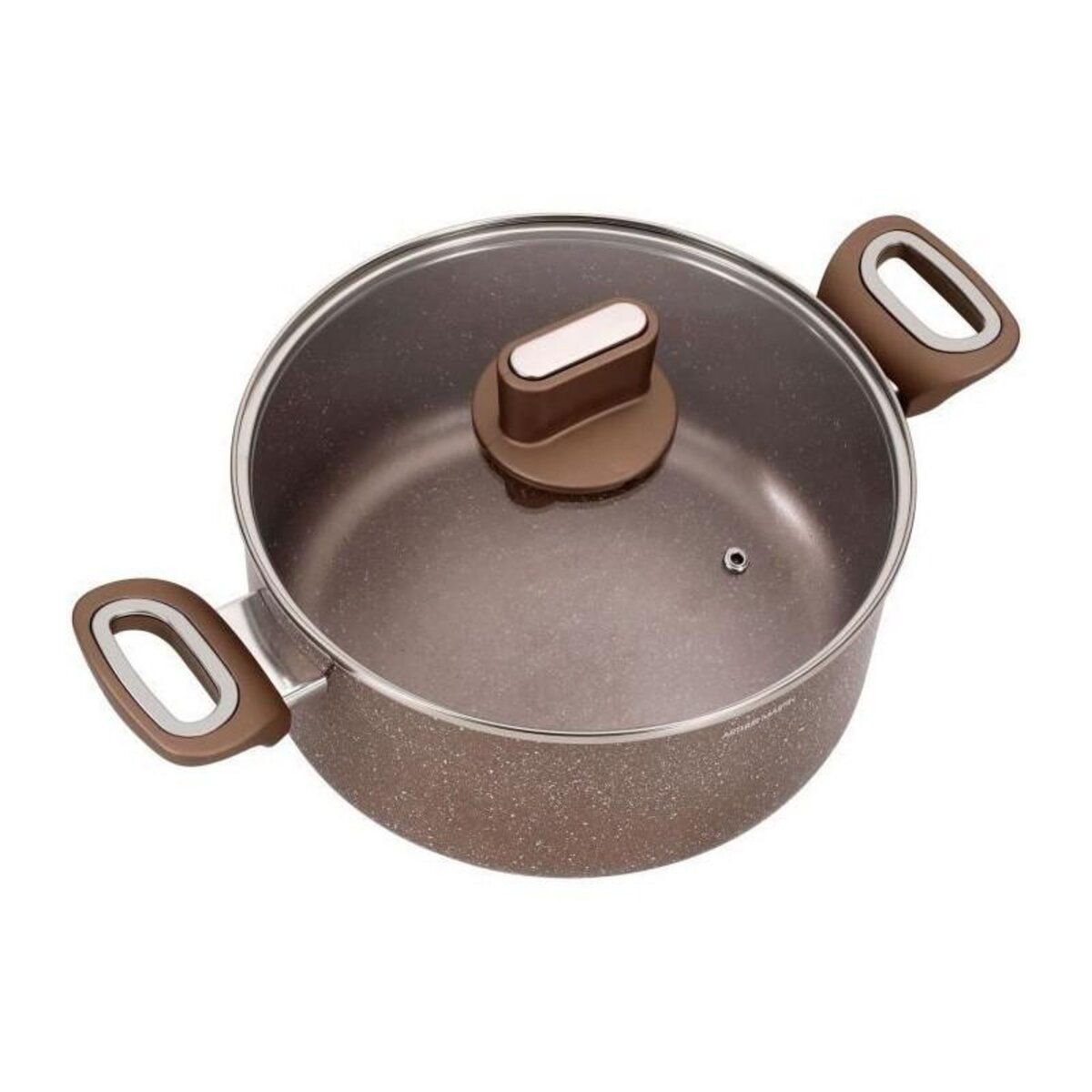 Arthur Martin Marmite - ARTHUR MARTIN - AM5531 - 28 cm avec couvercle en verre - Aluminium - Tous feux dont induction