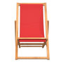 Voir la diapositive 3 : VIDAXL Chaise de plage pliable Bois de teck solide rouge