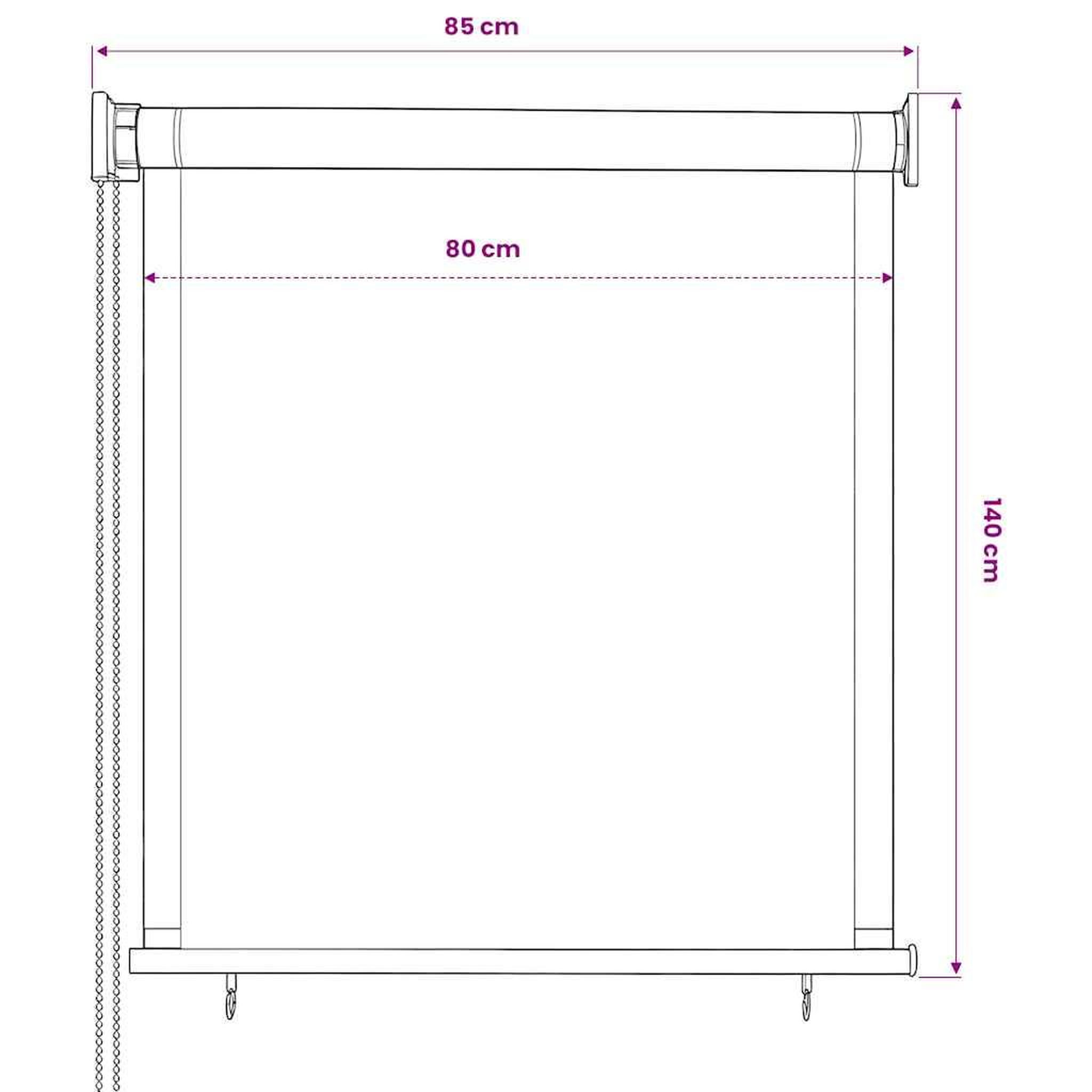 Voir la diapositive 6 : VIDAXL Store roulant d'exterieur 85 (l) x 140 (h) cm anthracite