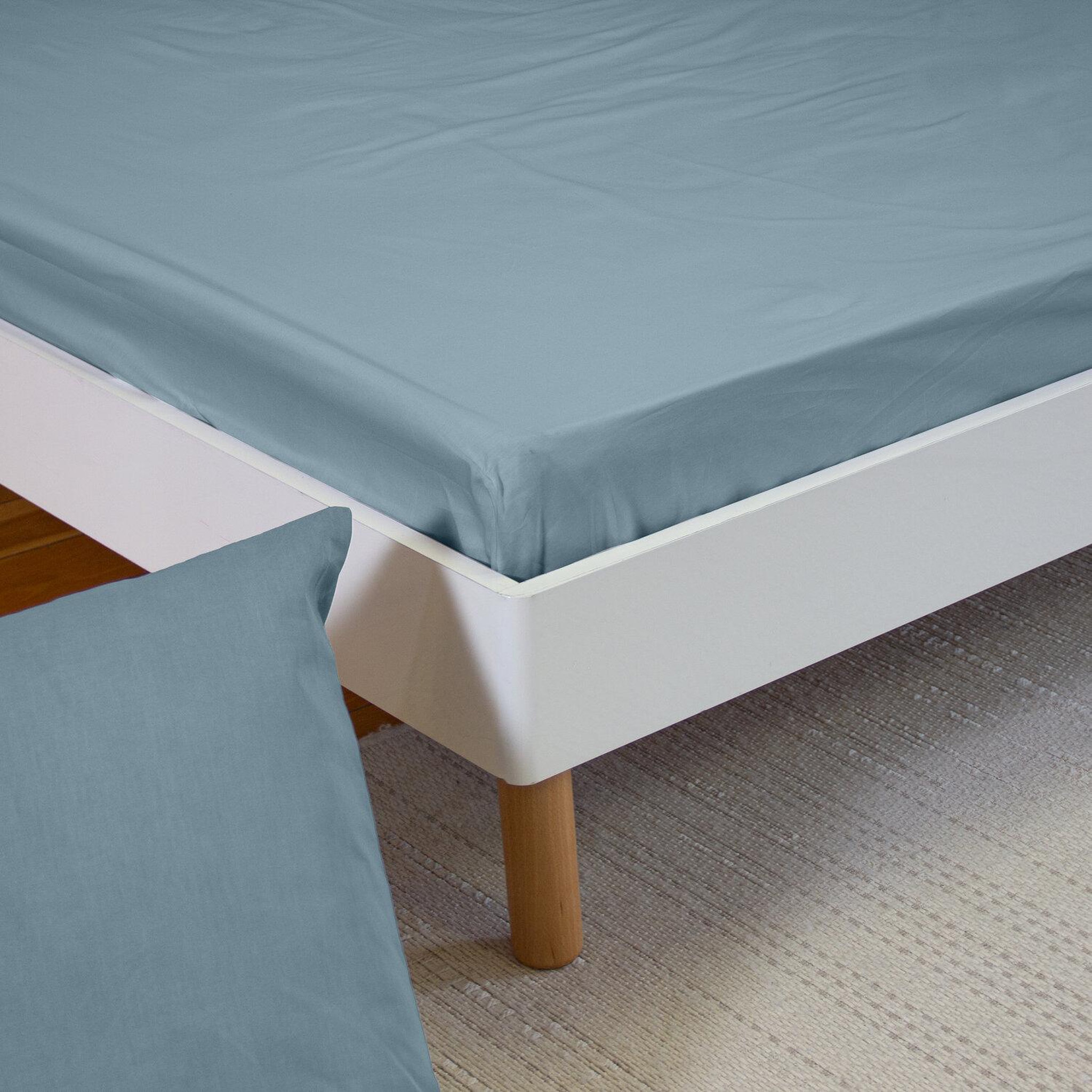 Voir la diapositive 2 : Home collection Drap housse 100% percale de coton 65fils