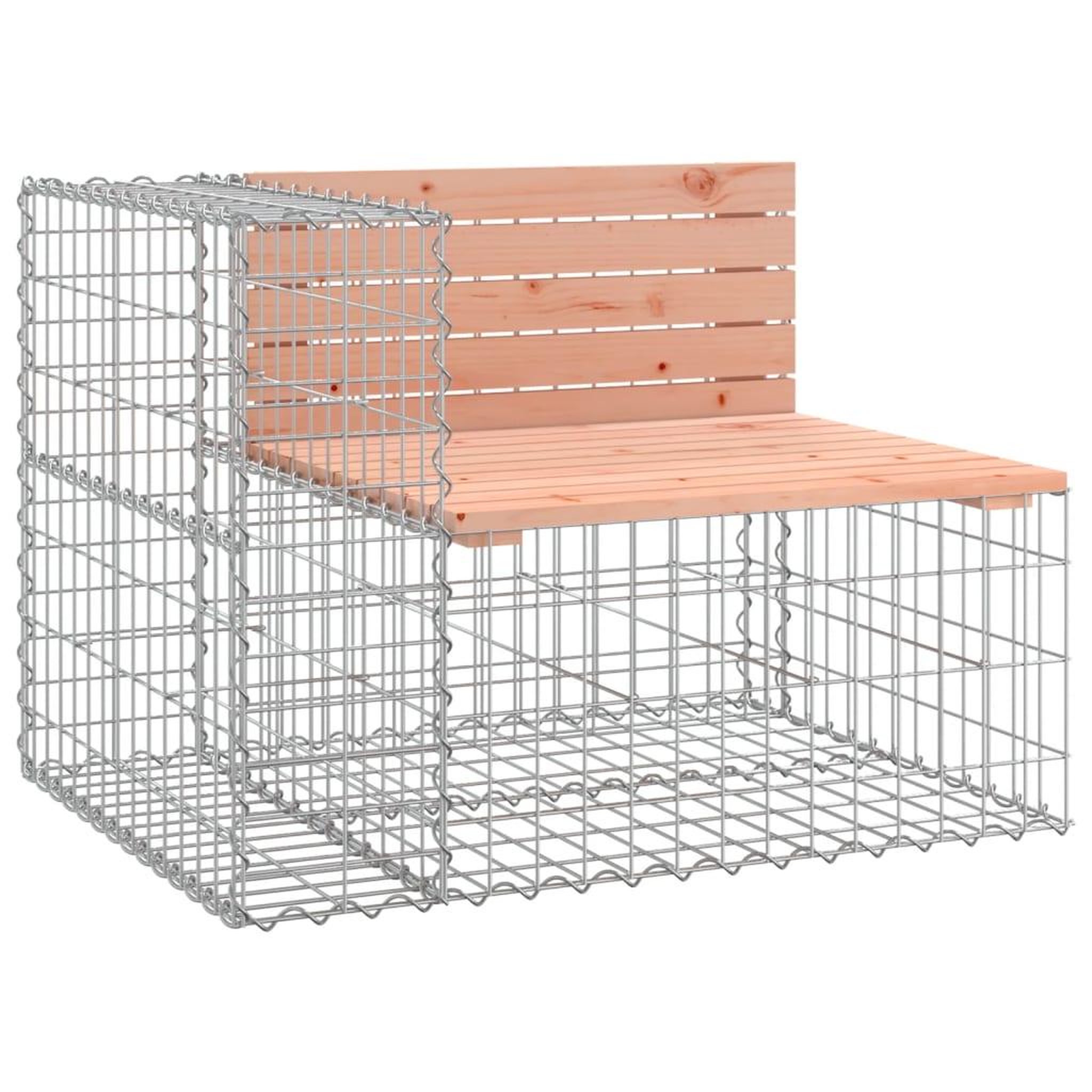 Voir la diapositive 3 : VIDAXL Banc de jardin design gabion 184x71x65,5 cm bois massif douglas
