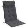 Voir la diapositive 5 : VIDAXL Coussins de chaise a dossier haut lot de 4 anthracite