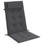 Voir la diapositive 5 : VIDAXL Coussins de chaise a dossier haut lot de 4 anthracite
