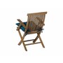 MADISON Galette de chaise de jardin Toscane Panama Sea Blue 46 x 46 cm