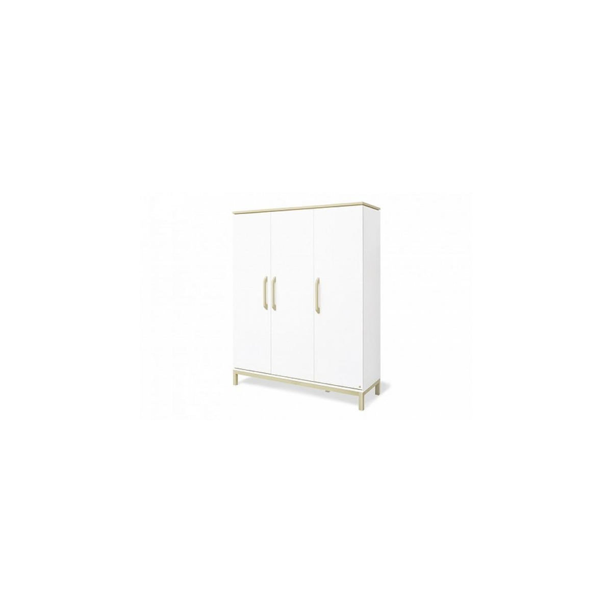 Pinolino Armoire Light grande 6 étagères 3 portes Blanc