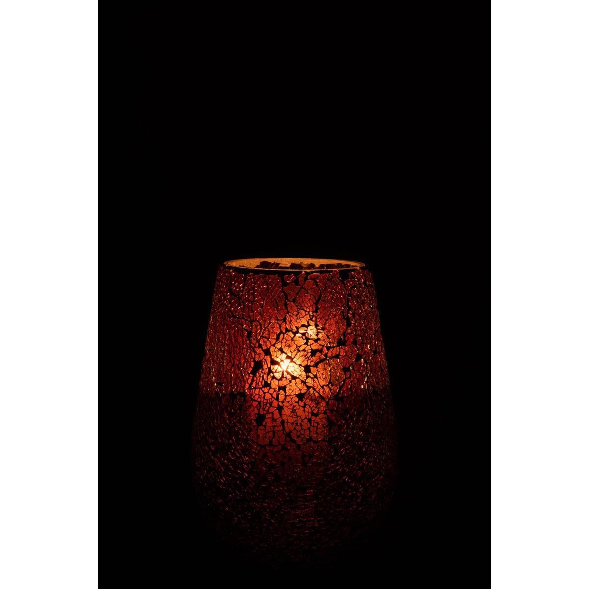 Voir la diapositive 3 : J-LINE Photophore en Verre  Ali  26cm Marron