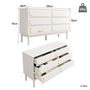 Voir la diapositive 3 : MERAX Commode 6 tiroir(s) 0 niche(s) coloris blanc largeur 120 cm mdf