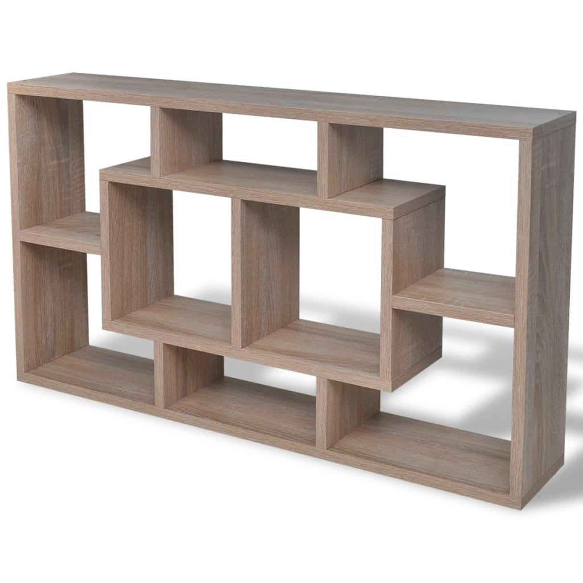 Voir la diapositive 2 : VIDAXL Etagere murale 8 compartiments Couleur de chene
