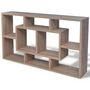 Voir la diapositive 2 : VIDAXL Etagere murale 8 compartiments Couleur de chene