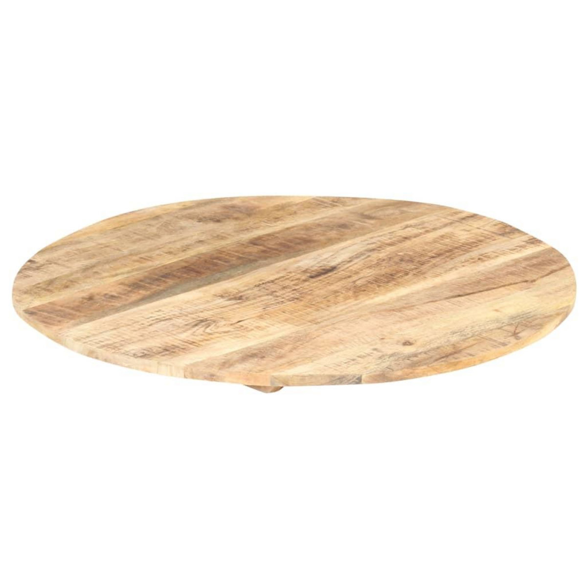 VIDAXL Dessus de table Bois de manguier solide Rond 15-16 mm 80 cm