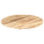 Voir la diapositive 5 : VIDAXL Dessus de table Bois de manguier solide Rond 15-16 mm 80 cm