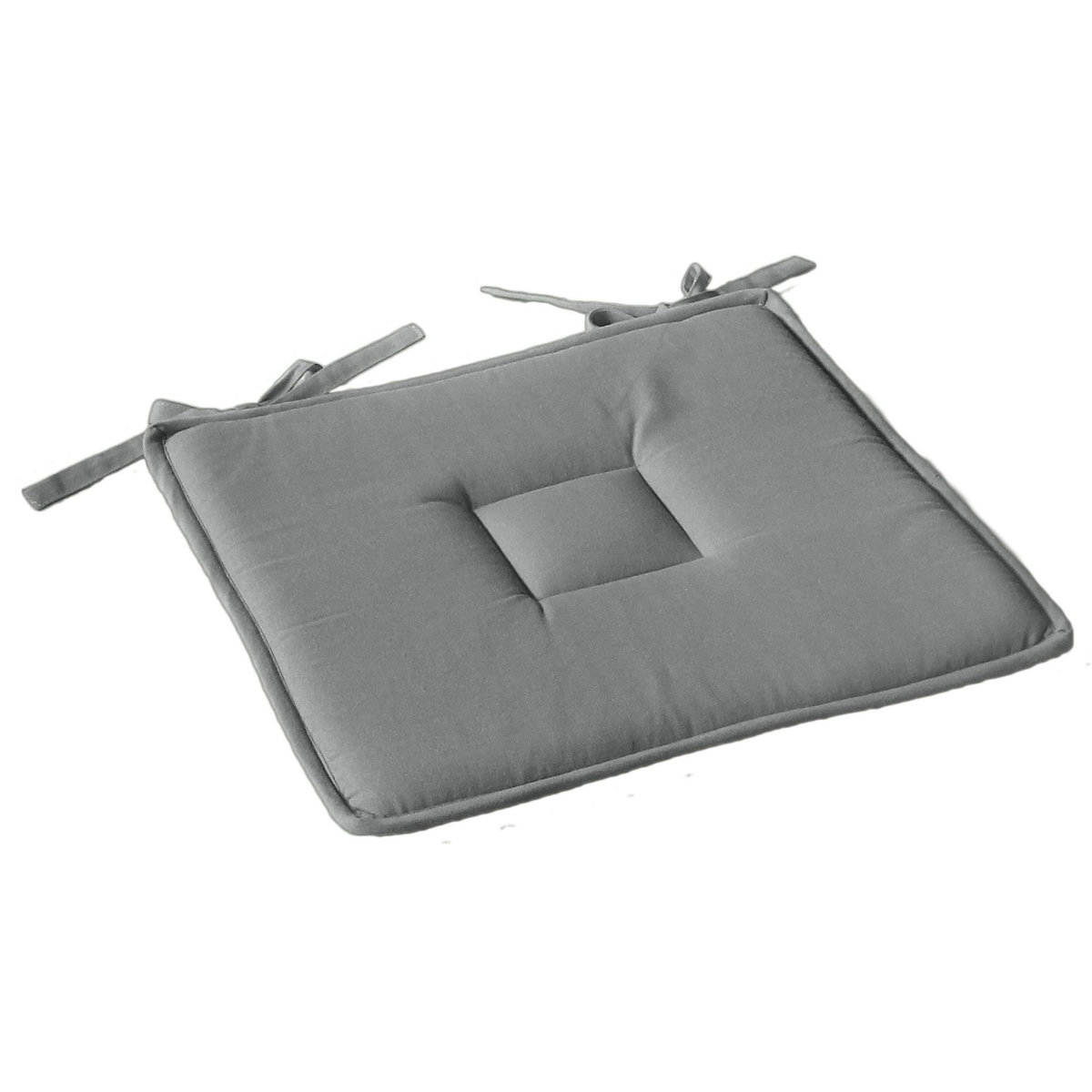 TOILINUX Galette de chaise uni effet Bachette - 40 x 40 cm