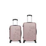 LES P'TITES BOMBES LPB Lot de 2 - Valises weekend et cabine ELEONOR. Coloris disponibles : Gris