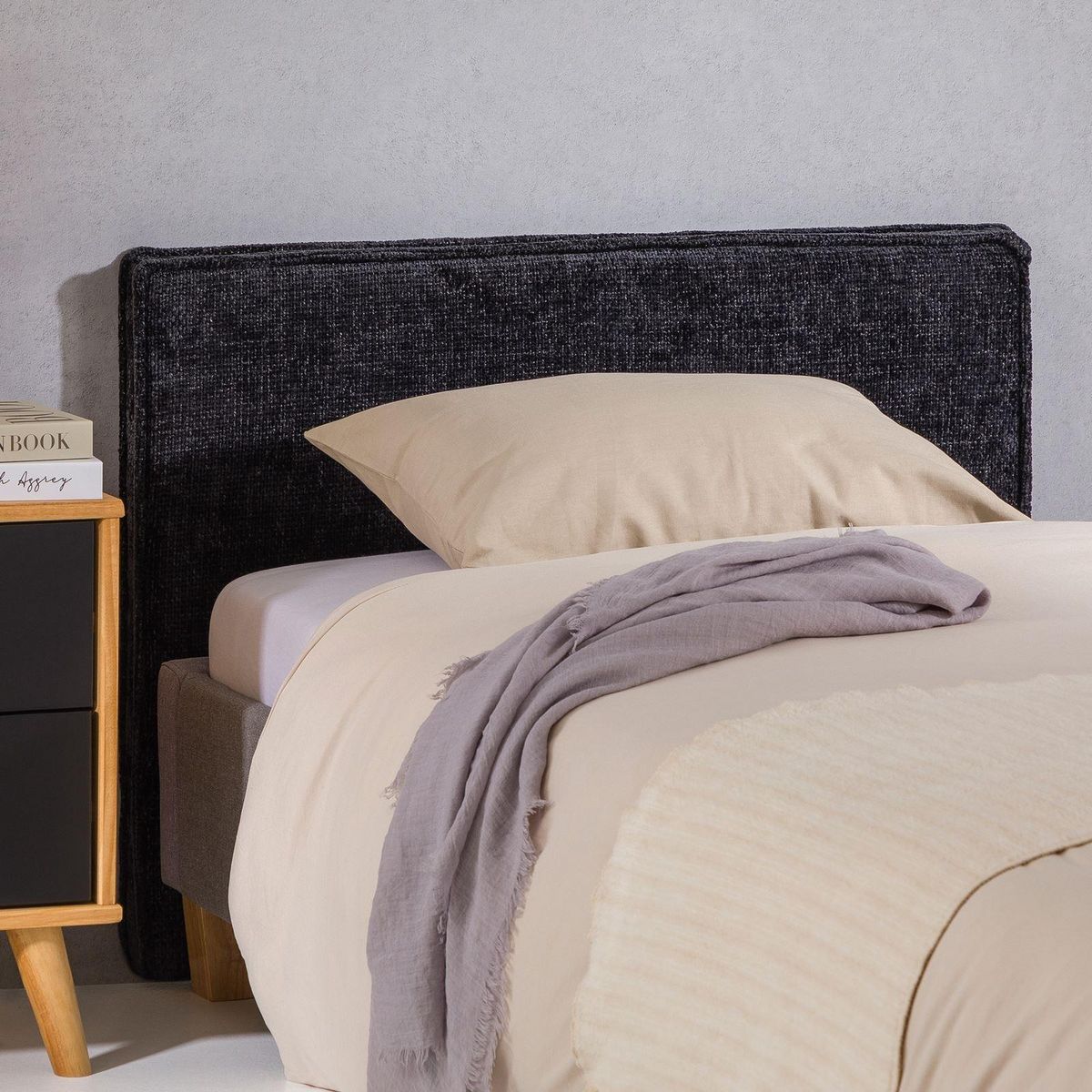 IDIMEX Tête de lit YOLAN 90 sur pieds, en tissu