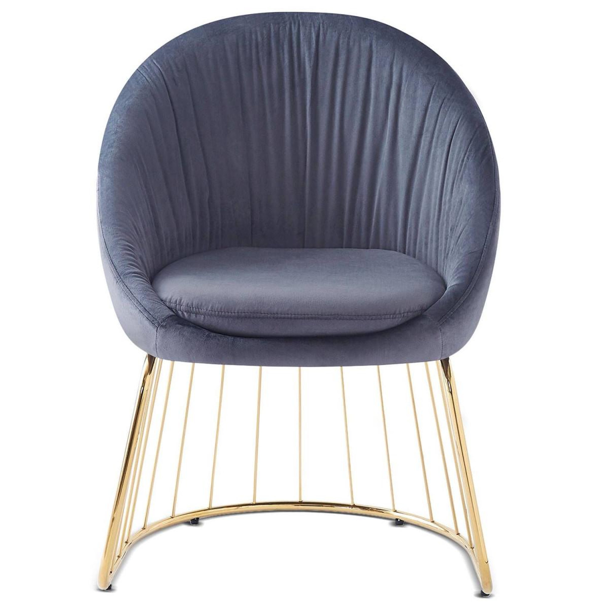 Voir la diapositive 3 : Paris Prix Chaise design en velours  mayra  84cm gris