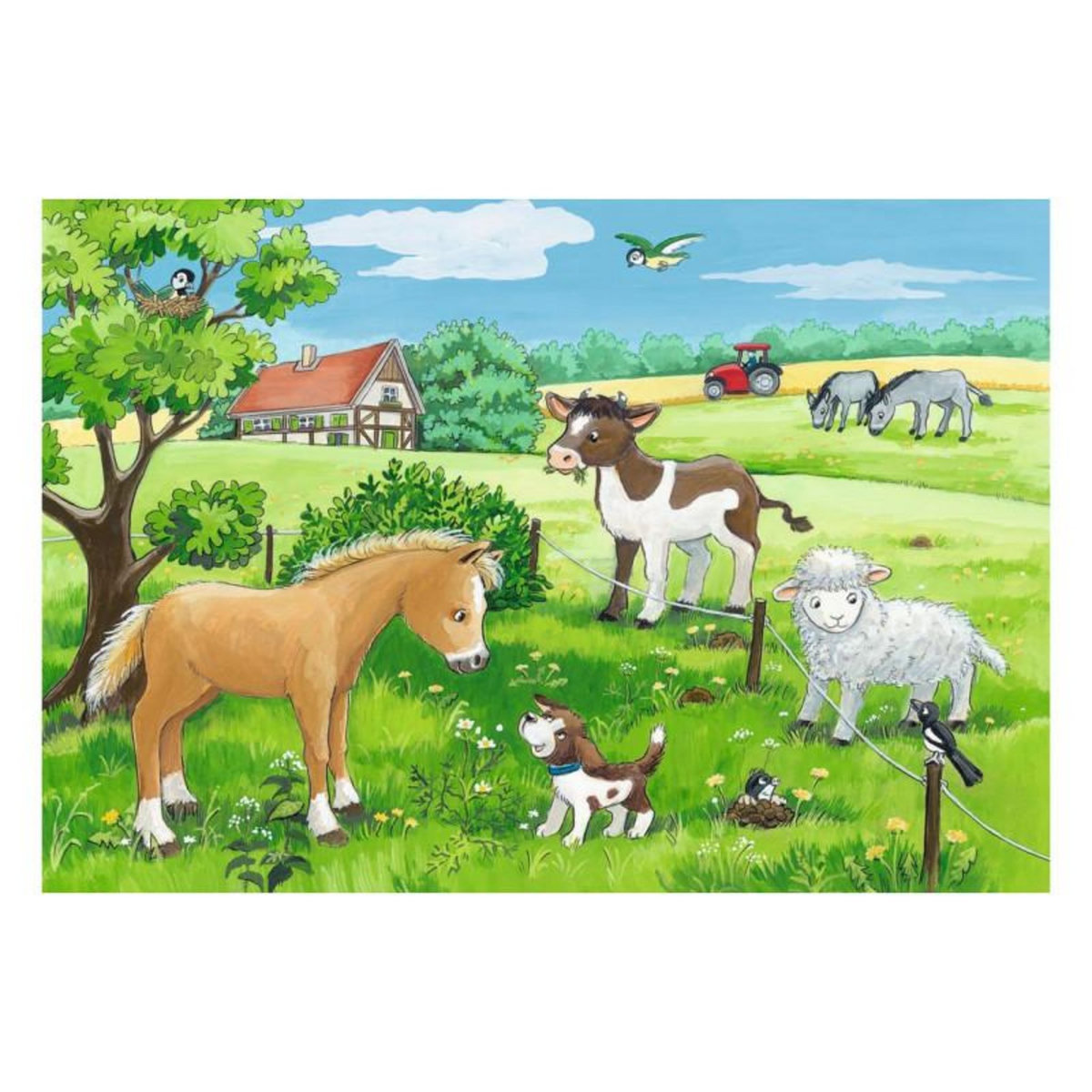 RAVENSBURGER RAVENSBURGER Young animals in the countryside, 2x12st.