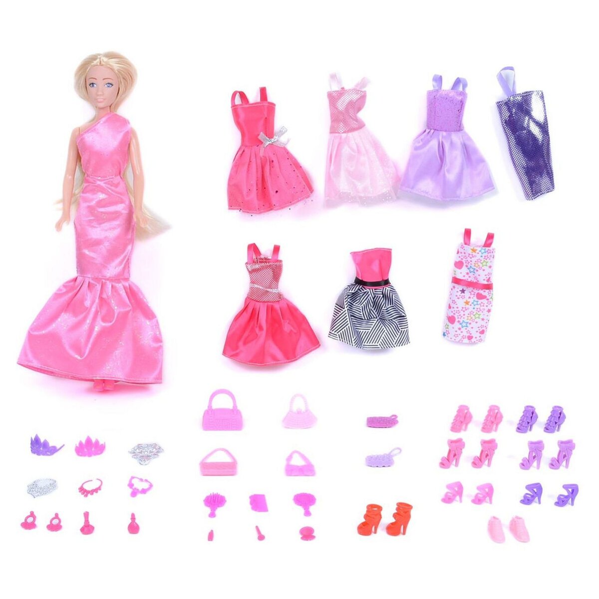 Ensemble princesse avec accessoires - One Two Fun Baby - 10 ans