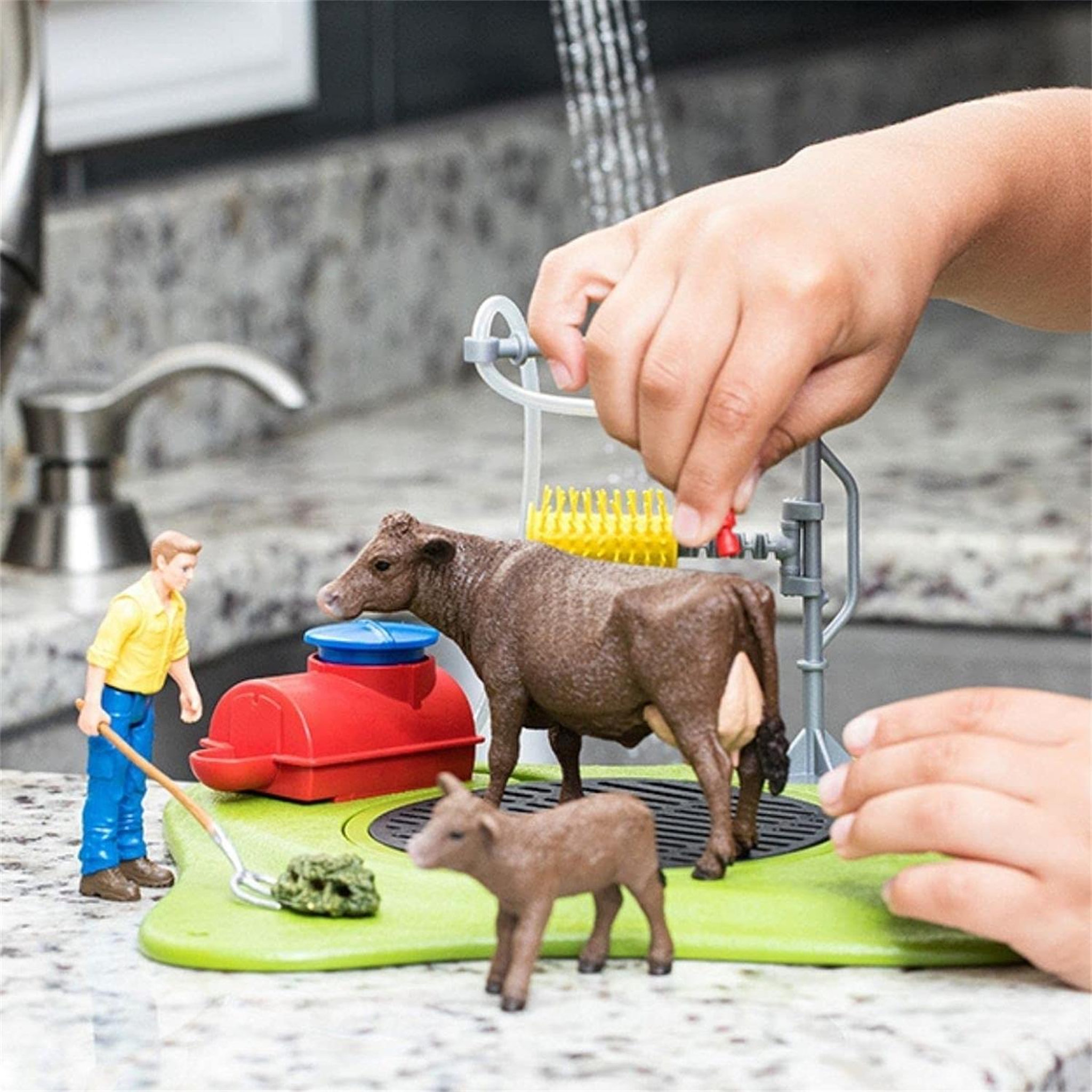Voir la diapositive 5 : Schleich Farm World Station de lavage pour vaches