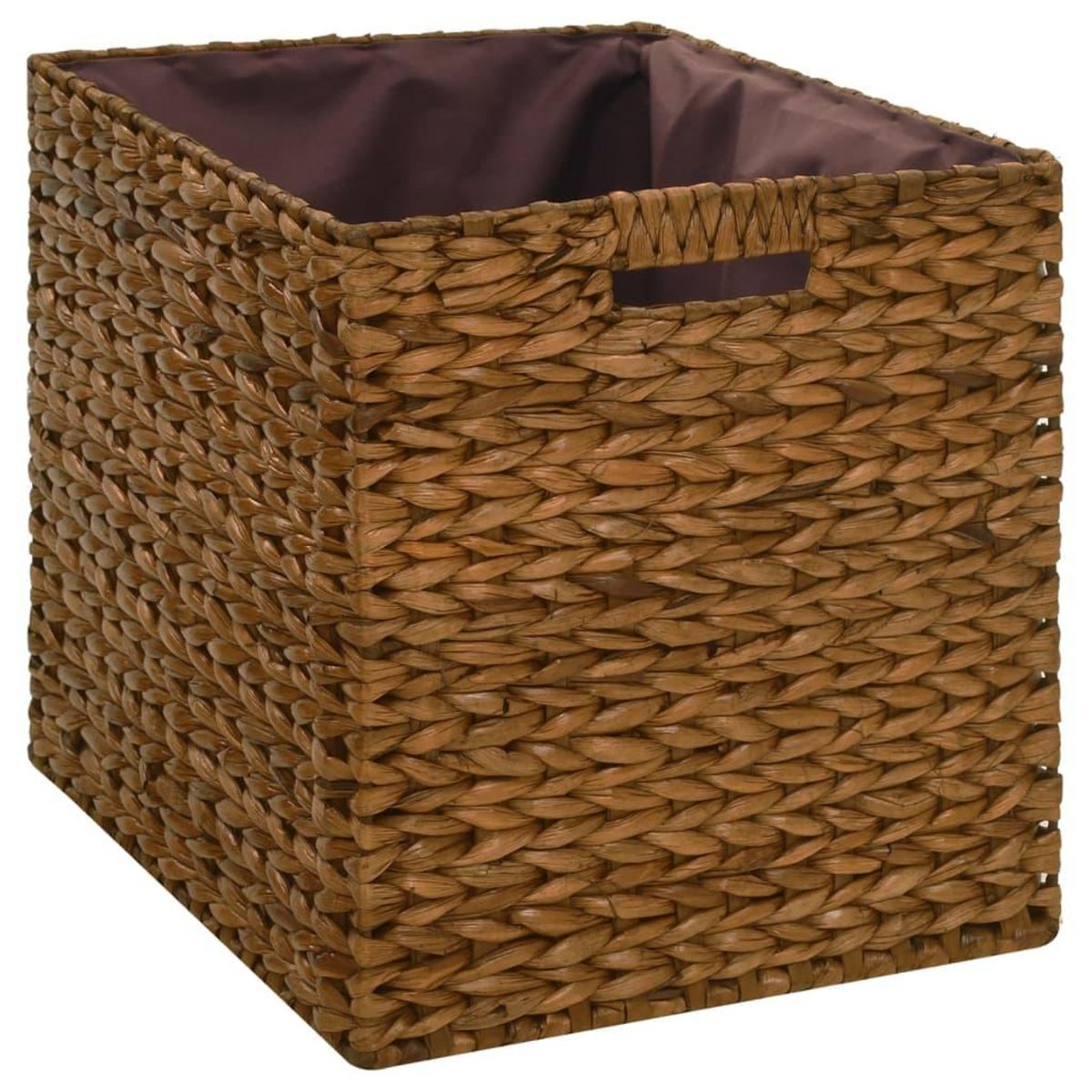 VIDAXL Banc avec 2 paniers Jacinthe d'eau 71 x 40 x 42 cm Marron